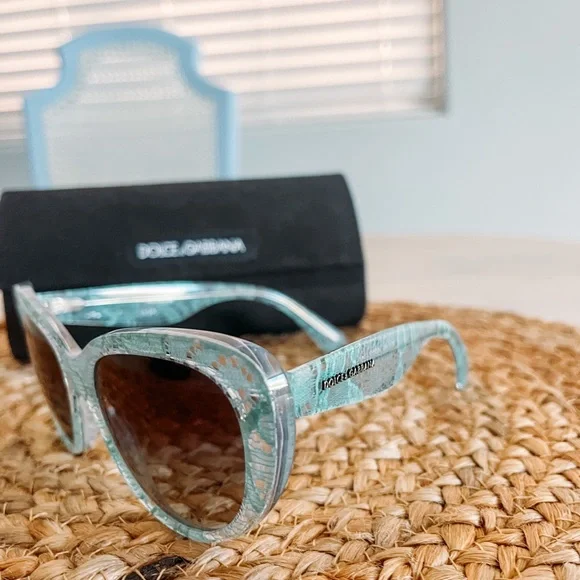 Dolce and Gabbana blue lace sunglasses- in new condition